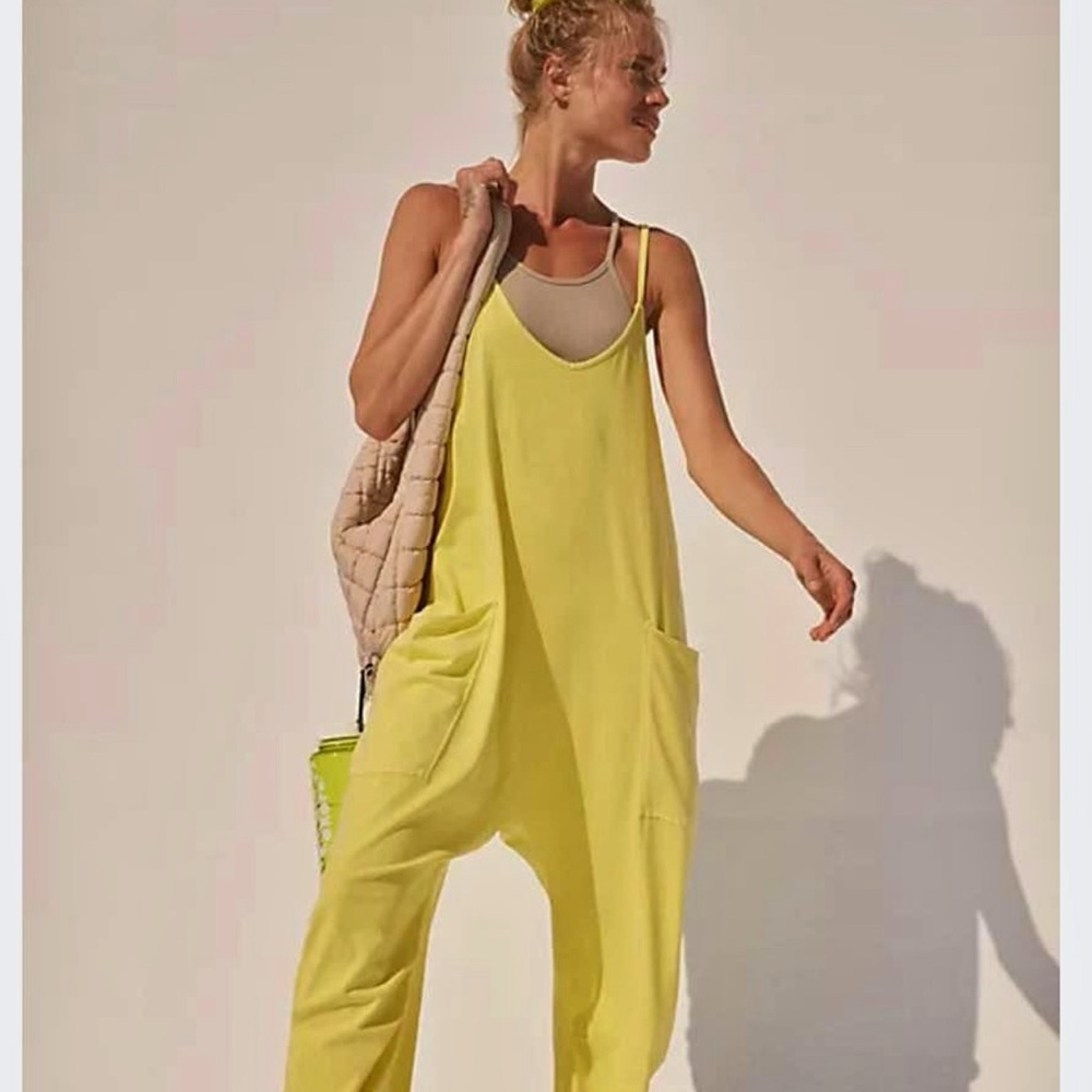 NEW Free People Hot Shot onsie jumpsuit sz xs SunYellow